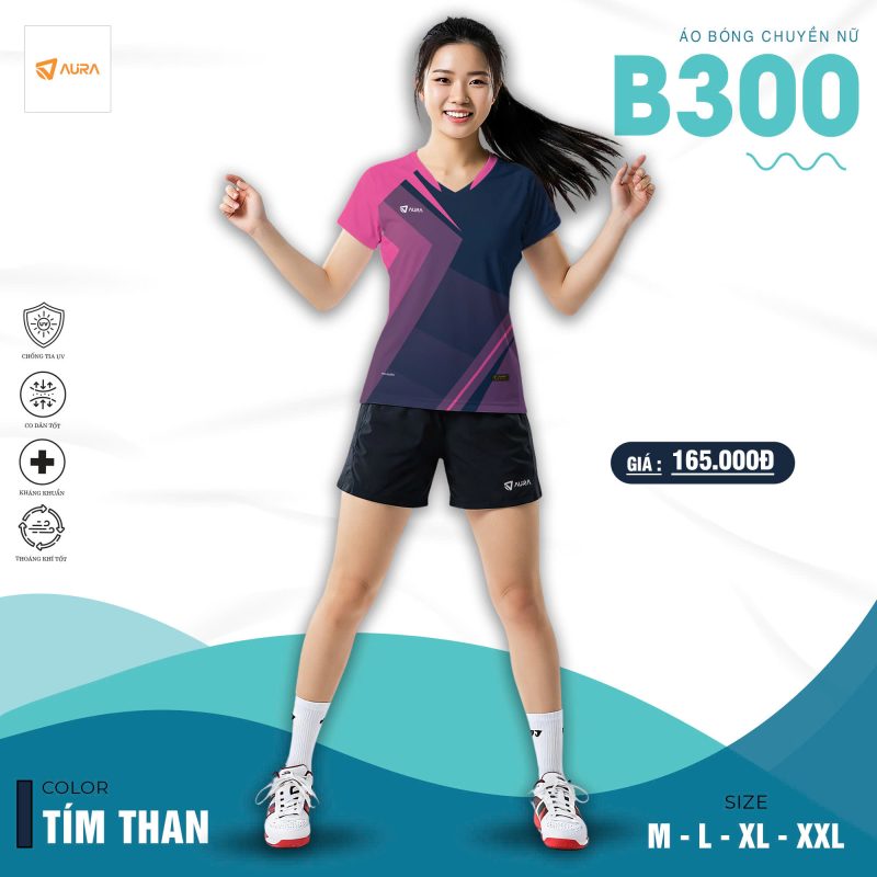 Mẫu áo bóng chuyền nữ có sẵn Aura