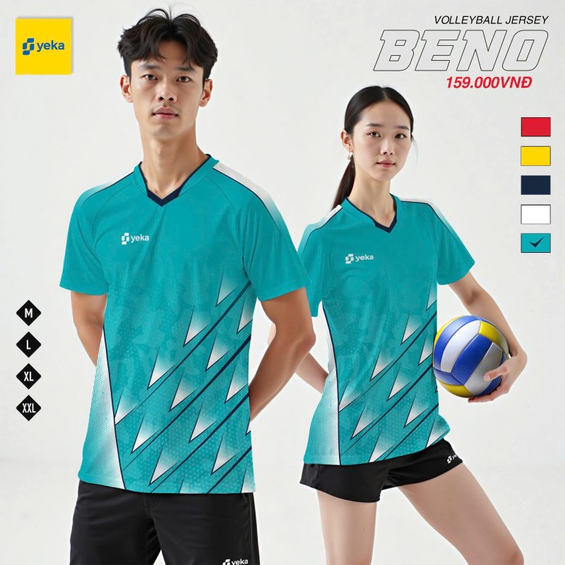 Mẫu áo bóng chuyền có sẵn Yeka nam nữ